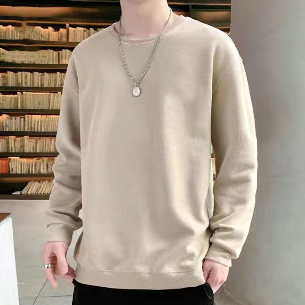 2025 Sweatshirt Men's Autum Korean Style Loose Men's Casual Long-Sleeved T-Shirt Men's Autum Jacket Men's Tops Trendy Men